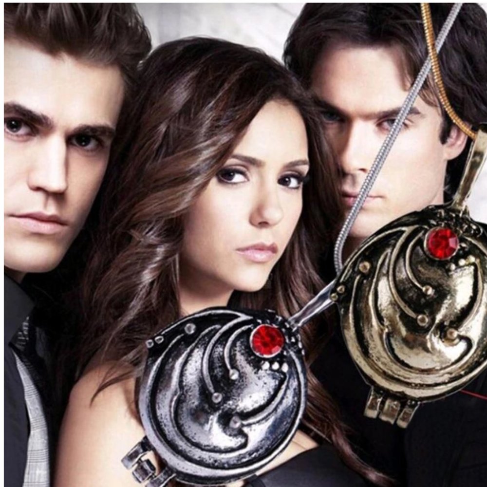 The Vampire Diaries Elena Gilbert Silver Necklace